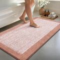 48x24 Long Bathroom Rugs Washable Non Slip, Pink Bath Mat for Bathroom Floor Tub, Soft Absorbent Quick Dry Mats for Shower, Bathtub,Home Decor