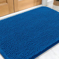 OLANLY Dog Door Mat for Muddy Paws 34x21, Absorbs Moisture and Dirt, Absorbent Non-Slip Washable Doormat, Quick Dry Chenille Mud Mat, Entry Indoor Entryway Carpet for Inside Floor, Deep Navy Blue