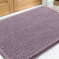 OLANLY Dog Door Mat for Muddy Paws 30x20, Absorbs Moisture and Dirt, Absorbent Non-Slip Washable Doormat, Quick Dry Chenille Mud Mat for Dogs, Entry Indoor Entryway Carpet for Inside Floor, Deep Plum