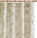 jinchan Floral Curtains Lined Linen Blend Curtain for Living Room 63 Inch Length Sage Green Farmhouse Flower Patterned Curtain French Country Curtains Drapes Back Tab Rod Pocket 2 Panels