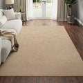 YDKGL Boho Washable Area Rugs 5x7 ft, Non Slip Area Rug for Living Room, Braided Office Rugs Bedroom Rug Woven Washable Indoor Floor Carpets for Office Dining Bedroom Living Room, Easy to Clean, Brown