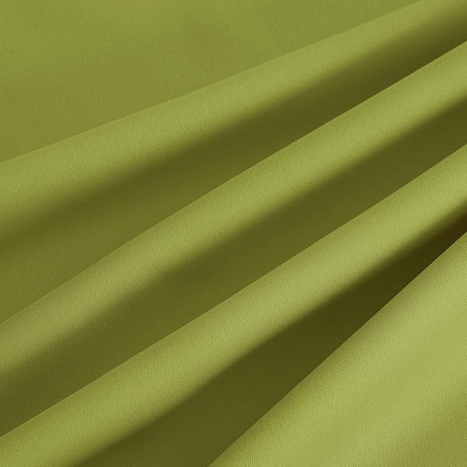 NICETOWN Bedroom Sunlight Block Curtains - Triple Weave Microfiber Grommet Top Thermal Insulated Solid Light Blinds Panels/Drapes for Kid's Room (Fresh Green, 1 Pair, 52 inches by 95 Inch)