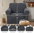 Recliner Chair Covers Stretch Couch Cover Sofa – Armchair, Dark Grey