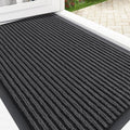 OLANLY Front Door Mat Indoor Outdoor Entrance, Waterproof Heavy Duty Doormat, Fade Resistant, Low Profile, Easy Clean Patio Porch Welcome Floor Mats for Entry, 33x21, Charcoal Grey