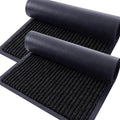 OLANLY Front Door Mat Indoor Outdoor Entrance, 2-Pack 71 x 47 Inch, Waterproof Heavy Duty Doormat, Fade Resistant, Low Profile, Easy Clean Patio Porch Welcome Floor Mats for Entry, Black
