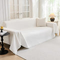 MYSKY HOME Oversized Couch Cover Sofa Covers Couch Covers for 3 Cushion Couch Sofa Pet Friendly L Shaped Couch Cover Sectional Couch Covers Non Slip Furniture Protector for Kids, Dogs, 91"x150", White