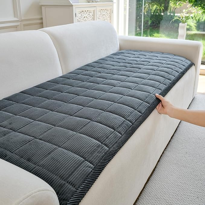 Couch Covers for Dogs Washable, Non Slip Couch Covers for Loveseat Sofa Pet Friendly, Soft Fuzzy Sofa Covers for Pet, Dog Couch Cover Furniture Protector(1PC,Dark Grey,27.6"x70.9")