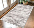 KOZYFLY Abstract Modern Washable 3x5 Area Rug Non-Slip Large Kitchen & Entryway Rug, Grey/Light Beige/Brown Throw Rugs Indoor Mat for High-Traffic Door Entrance, Laundry, Nursery