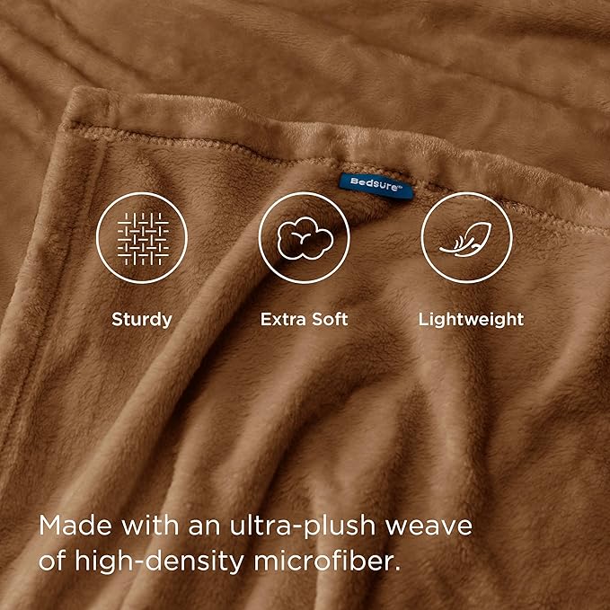 Bedsure GentleSoft Orange Fleece Blankets King Size - Bed Blanket Soft Lightweight Plush Cozy Fuzzy Luxury Microfiber, 108x90 inches