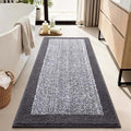 Long 2x4 Ft (48''x24'') Runner Rug for Bathroom,Non Slip Washable Large Kitchen Rugs Bath Rugs, Soft Absorbent Quick Dry Bath Mats for Shower, Hallway,Laundry, Tub(Grey)
