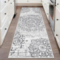 HEBE Hallway Runner Rug 2'x5' Washable Vintage Distressed Area Rugs Non Slip Laundry Rug Runner Boho Floor Carpet Runners for Hallways Entryway Laundry Room Kitchen Bathroom