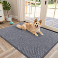 OLANLY Front Door Mat Indoor Outdoor Entrance, Waterproof Heavy Duty Doormat, Fade Resistant, Low Profile, Easy Clean Patio Porch Welcome Floor Mats for Entry, 47x30, Light Gray