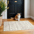 2x4 Washable Entryway Runner Rug: Moroccan Small Area Rug Soft Non Slip Door Mat for Hallway Low Pile Thin Stain Resistant Floor Carpet for Kitchen Bedroom Bathroom Bedside Indoor(2x4,Beige)