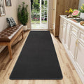 AROGAN Shag Runner Rug for Hallways, 2x6 Feet Washable Rugs with Memory Foam for Bedroom, Entryway Indoor Fluffy Throw Rug for Bedside Living Room Kids Girls Nursery Dorm Room Decor, Dark Grey