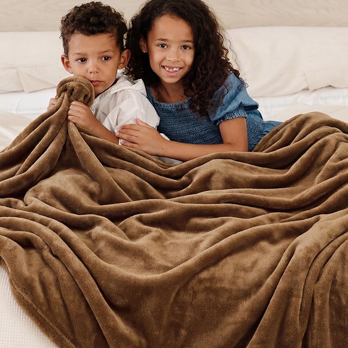 Bedsure GentleSoft Orange Fleece Blankets King Size - Bed Blanket Soft Lightweight Plush Cozy Fuzzy Luxury Microfiber, 108x90 inches