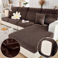 Sofa Covers Couch Covers for Sofa Pet Friendly Couch Cushion Covers Universal Sofa Covers Washable Stretch Slipcovers for Sectional Sofa (Texture Brown, Pillow Cover 15 * 15inch)
