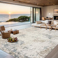 Area Rugs 10x12 Living Room - Washable Rug Modern Abstract Soft Large Neutral Non-Slip Carpet Indoor Floor Thin Carpets for Bedroom Dining Room Farmhouse Nursery Home Office Multi
