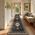 Area Rugs 2'x9' Runner Rug Non Slip Washable for Kitchen Hallway Bedroom Beside Laundry Room Bathroom Rug, Floor Carpet, Black Brown Neutral Dark Tan