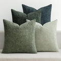 MIULEE Pack of 4 Couch Throw Pillow Covers 20x20 Inch Green Forest Soft Decorative Chenille Pillow Covers Farmhouse Accent Cushion Covers for Boho Home Decor Spring Sofa Bedroom Living Room