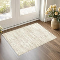 UERMEI 2x3 Entryway Area Rug: Washable Neutral Modern Abstract Small Rug - Non-Slip Low Pile Throw Indoor Carpet for Entrance Kitchen Front Door Mat Bathroom Entry Kids Room - Dark Brown - Beige/Brown
