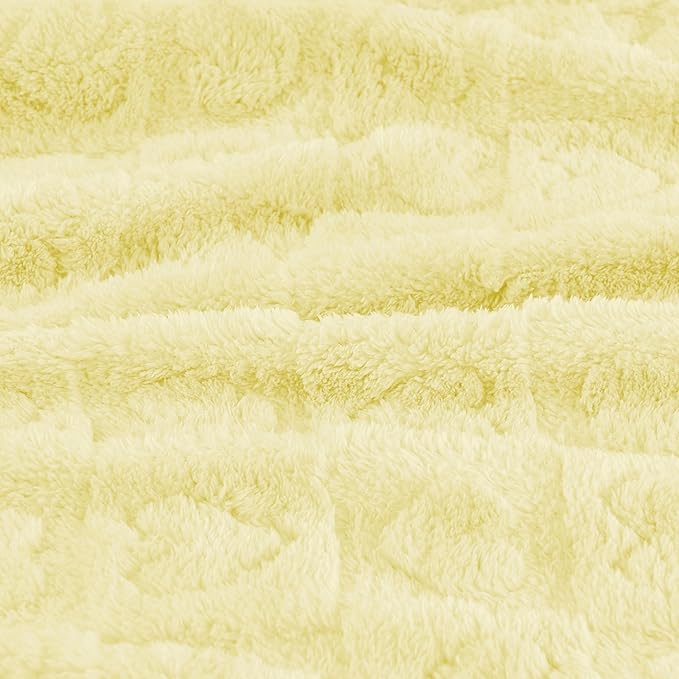 Yurhap Fleece Baby Blanket Heart Checkered Blanket, Ultra Soft Cozy Baby Blankets for Girls Boys, Fluffy Infant Toddler Newborn Receiving Blankets for Crib Stroller 30”×40” (Yellow)