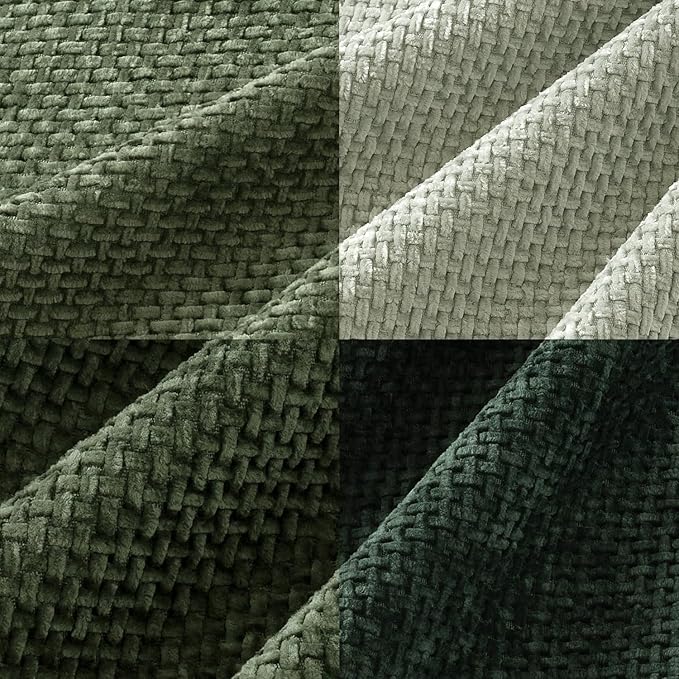MIULEE Pack of 4 Couch Throw Pillow Covers 18x18 Inch Green Soft Decorative Chenille Pillow Covers Farmhouse Accent Cushion Covers for Boho Spring Home Decor Sofa Bedroom Living Room