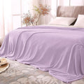 BEDELITE Fleece Blankets Queen Size Lilac Throw Blankets for Bed, Luxury Plush Cozy Fuzzy Blanket 90x90 inches, Super Soft Warm Lightweight Throw Blanket All Seasons Suitable