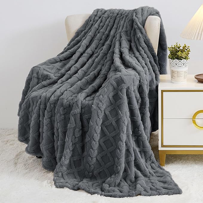 Aganear Blanket King Size - Lightweight Portable Fuzzy Cozy Soft for Couch, Sofa, Bed, Office - Breathable, Skin-Friendly for All Season Accessories (108"x90", Gray)
