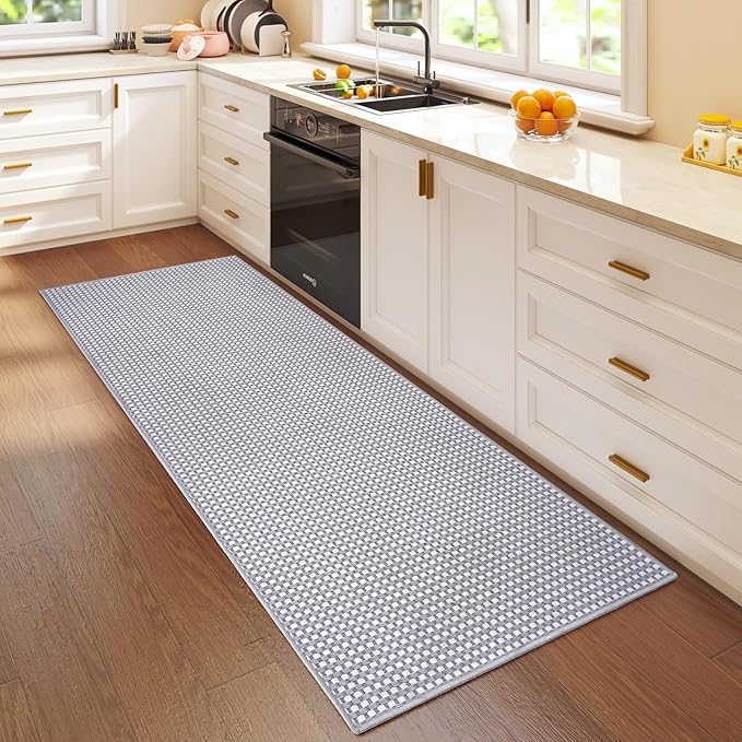 YDKGL Boho 2x5 ft Hallway Runners Rug Washable Long Woven Kitchen Runner Mat Rugs Non Slip, Soft Entryway Laundry Hall Runner Floor Carpet for Indoor Backdoor Bedroom Kitchen Living Room, Gray