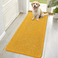 OLANLY Dog Door Mat for Muddy Paws 70x32, Absorbs Moisture and Dirt, Absorbent Non-Slip Washable Doormat, Quick Dry Chenille Mud Mat, Entry Indoor Entryway Carpet for Inside Floor, Golden Yellow