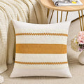 Fancy Homi Set of 1 Mustard Yellow Fall Decorative Throw Pillow Cover 20x20 Inch for Couch Bed Sofa, Autumn Halloween Thanksgiving Home Decor, Soft Cotton Aesthetic Cushion Case