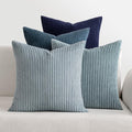 MIULEE Summer Throw Pillow Covers 24x24 Inch Set of 4 Western Neutral Decorative Cushion Covers Soft Boho Farmhouse Modern Coastal Spring Decor for Couch Bed Sofa Living Room Dark Blue Navy Series