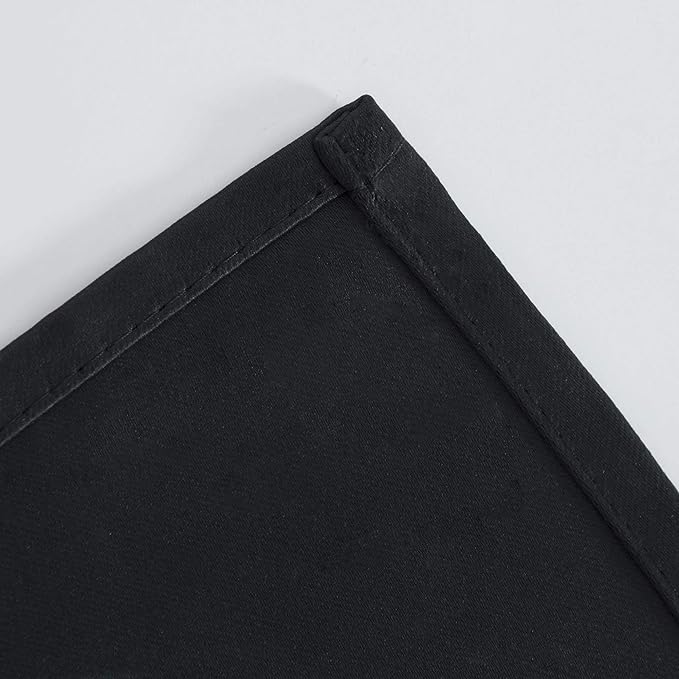LEMOMO Blackout Curtains 66 x 95 inch/Black Curtains Set of 2 Panels/Thermal Insulated Room Darkening Bedroom Curtains