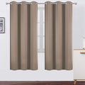 LEMOMO Cappuccino Thermal Blackout Curtains/42 x 72 Inch/Set of 2 Panels Room Darkening Curtains for Bedroom