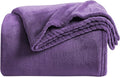 KMUSET Super Soft Throw Blanket Premium Silky Flannel Fleece Twin Size Purple Microfiber Lightweight Blanket All Season Use, 60X80 inches