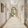 Soalmost 4x12 Wide Hallway Runners: Washable 12ft Runner Rug for Entryway Living Room Soft Vintage Non Slip Carpet Runner for Kitchen Dining Room Nursery Bedroom (Beige, 4x12ft)