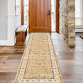 TOPRUUG Washable Runner Rug 2x7 - Hallway Runner Rug Kitchen Rugs and Mats Non Skid Washable Waterproof Carpet Runner for Living Room Bedroom Bathroom (Gold, 2X7)