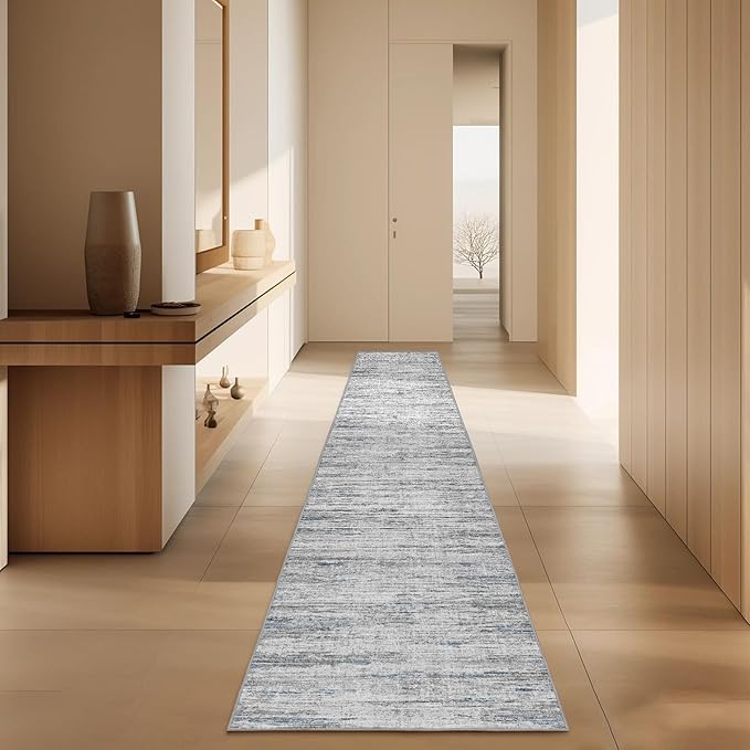 Kitchen Runner Rug 2x12 Runners Rug for Hallways Non-Slip,Long Abstract Rug Runners,Stain Resistant Soft Washable 12 ft Runner Rugs,Ultra-Thin Carpet for Entryway,Dining,Laundry Room