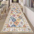 HEBE Hallway Runner Rug 2'8''x12' Washable Vintage Distressed Area Rugs Non Slip Laundry Rug Runner Boho Floor Carpet Runners for Hallways Entryway Laundry Room Kitchen Bathroom