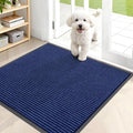 OLANLY Front Door Mat Indoor Outdoor Entrance, Waterproof Heavy Duty Doormat, Fade Resistant, Low Profile, Easy Clean Patio Porch Welcome Floor Mats for Entry, 35x30, Blue