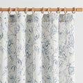 jinchan Floral Curtains 96 Inches Long Blue Flower Linen Farmhouse Curtain for Living Room French Country Vintage Curtain Rod Pocket Curtains Set 2 Panels Blue Floral Printed