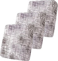 Smiry Printed Couch Cushion Covers, Stretch Soft Couch Covers for Sofa, Washable Non-Slip Sofa Slipcover Furniture Protector for Indoor and Outdoor (3 Pack, Brown and White)