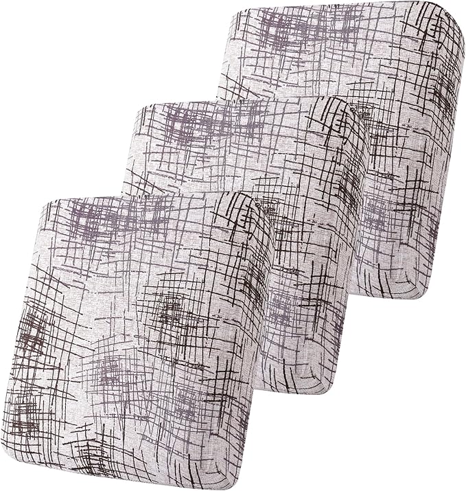 Smiry Printed Couch Cushion Covers, Stretch Soft Couch Covers for Sofa, Washable Non-Slip Sofa Slipcover Furniture Protector for Indoor and Outdoor (3 Pack, Brown and White)