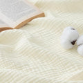 Bedsure 100% Cotton Muslin Blanket King Size for Bed - 4-Layer Breathable and Lightweight Thin Soft Summer Gauze Muslin Blanket for Adults, Cream, 108x90 Inches