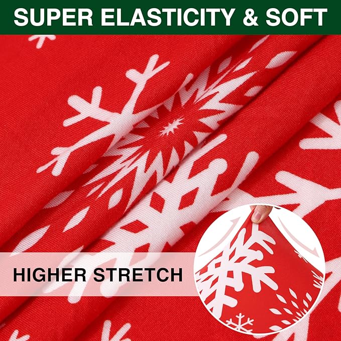 Smiry Printed Couch Cushion Covers, Stretch Soft Couch Covers for Sofa, Washable Non-Slip Sofa Slipcover Furniture Protector for Indoor and Outdoor (3 Pack, Red with White)