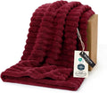 Bedsure GentleSoft Red Fleece Blanket for Couch - Cozy Soft Blankets for Women, Cute Small Throws for Girls, 50x70 Inches