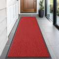 OLANLY Front Door Mat Indoor Outdoor Entrance, Waterproof Heavy Duty Doormat, Fade Resistant, Low Profile, Easy Clean Patio Porch Welcome Floor Mats for Entry, 59x20, Red