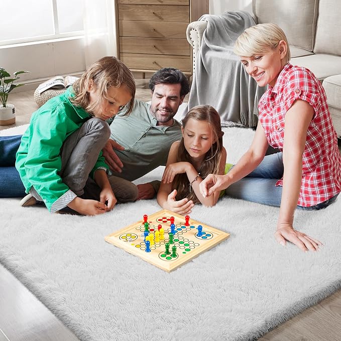 Shag Area Rugs for Bedroom Living Room,6X9 Ultra Soft White Fluffy Area Rugs for Dorm, Indoor Carpet Nursery Rugs for Kids Room Home Decor,White