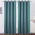 LEMOMO Blackout Curtains 66 x 84 inch/Sea Teal Curtains Set of 2 Panels/Thermal Insulated Room Darkening Bedroom Curtains