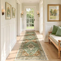 Area Rugs 2'x8' Runner Rug Non Slip Washable for Kitchen Hallway Bedroom Beside Laundry Room Bathroom Rug, Floor Carpet, Brick Red Rust Neutral Brown Burnt Orange Green
